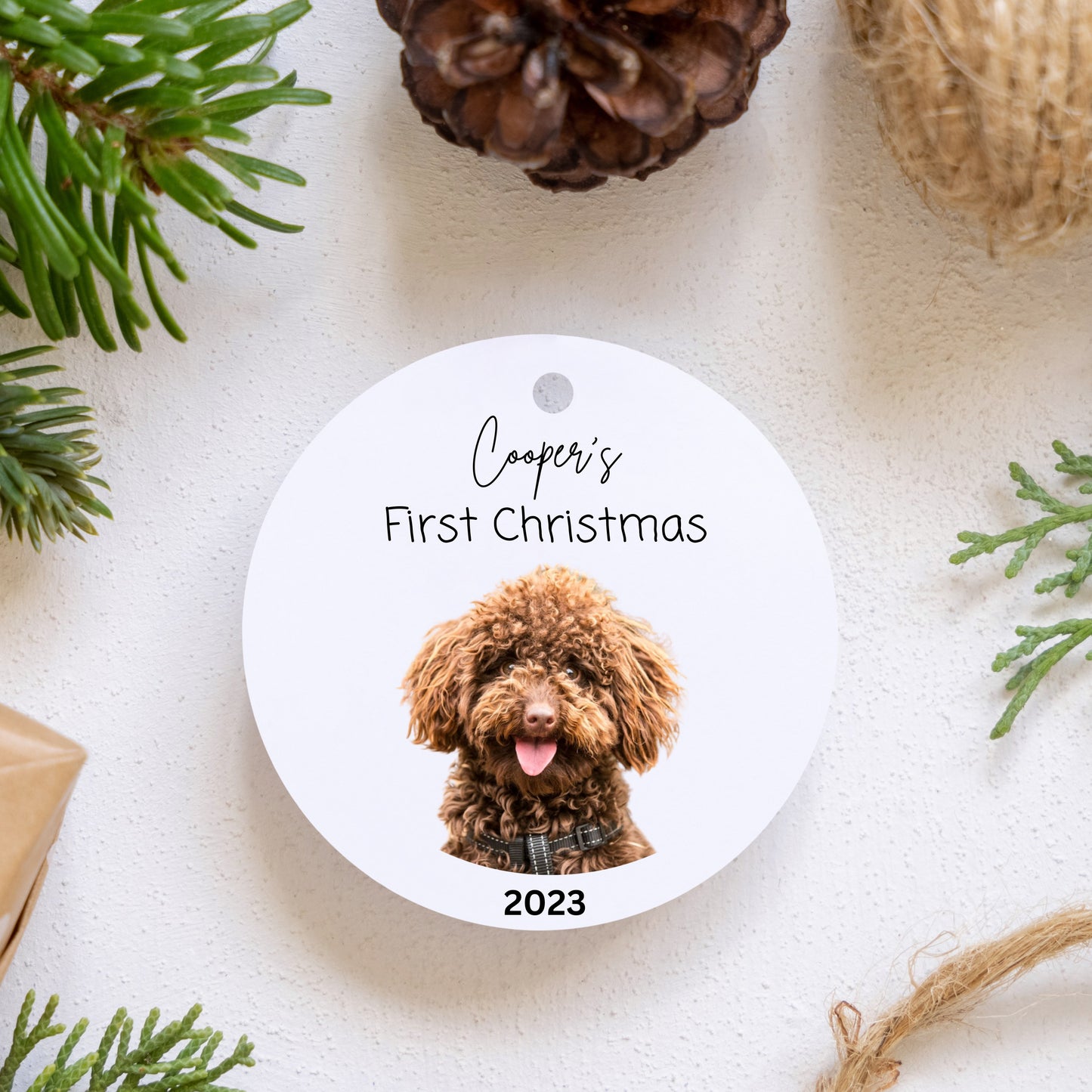 Dog First Christmas Ornament, Pet Memorial Ornament | Pet Ornament, Custom Pet Ornament, Christmas Pet Ornament, Custom Ornament - FREE BOX