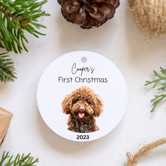 Dog First Christmas Ornament, Pet Memorial Ornament | Pet Ornament, Custom Pet Ornament, Christmas Pet Ornament, Custom Ornament - FREE BOX